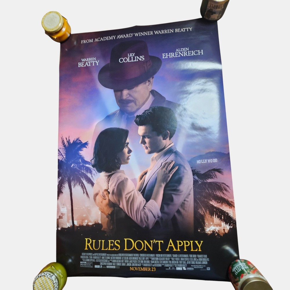 Rules Don't Apply 2016 Promo Movie Poster 27x40 Warren Beatty Lily Collins D/S
